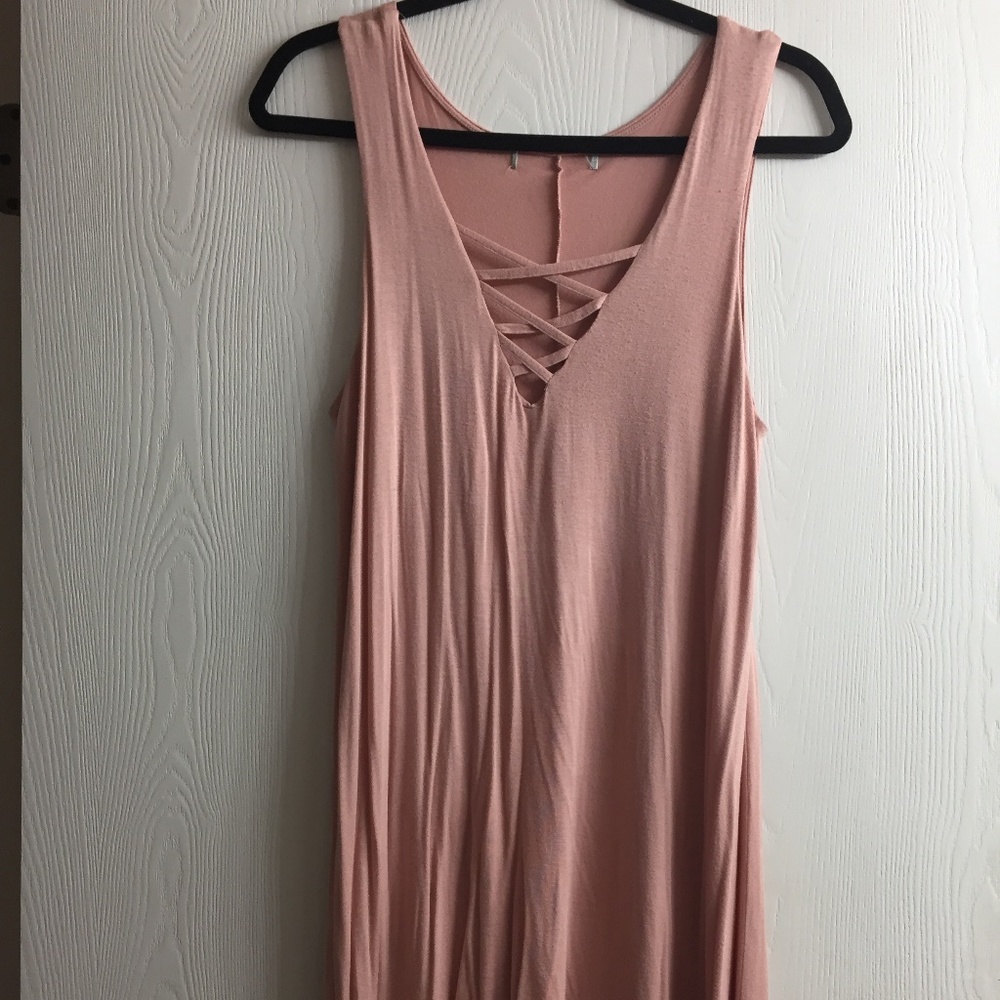Womens Pink Bohemian Dress